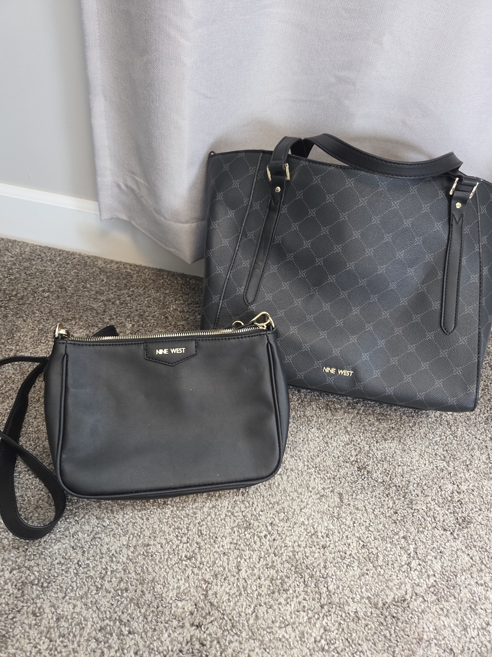 Nine West Black Tote & Crossbody Set - Sleek Everyday Bags